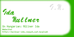 ida mullner business card