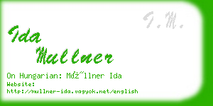 ida mullner business card